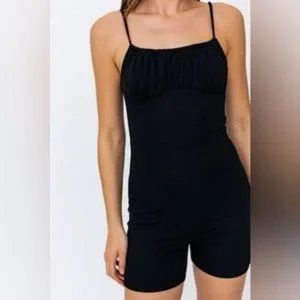 LE LIS KNIT RUCHED ROMPER